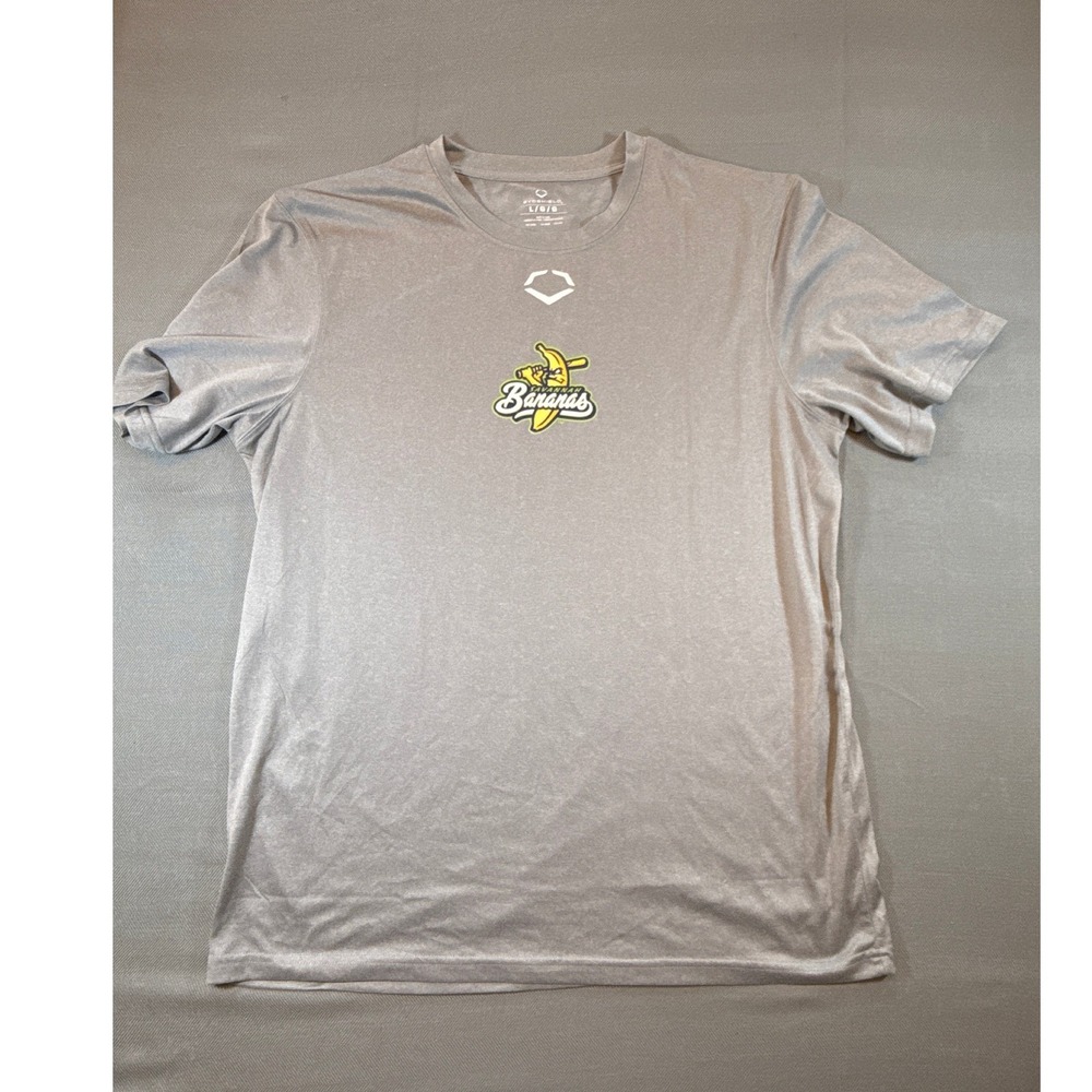 EvoShield Savannah Bananas Mens Gray Performance Graphic T-Shirt L Baseball